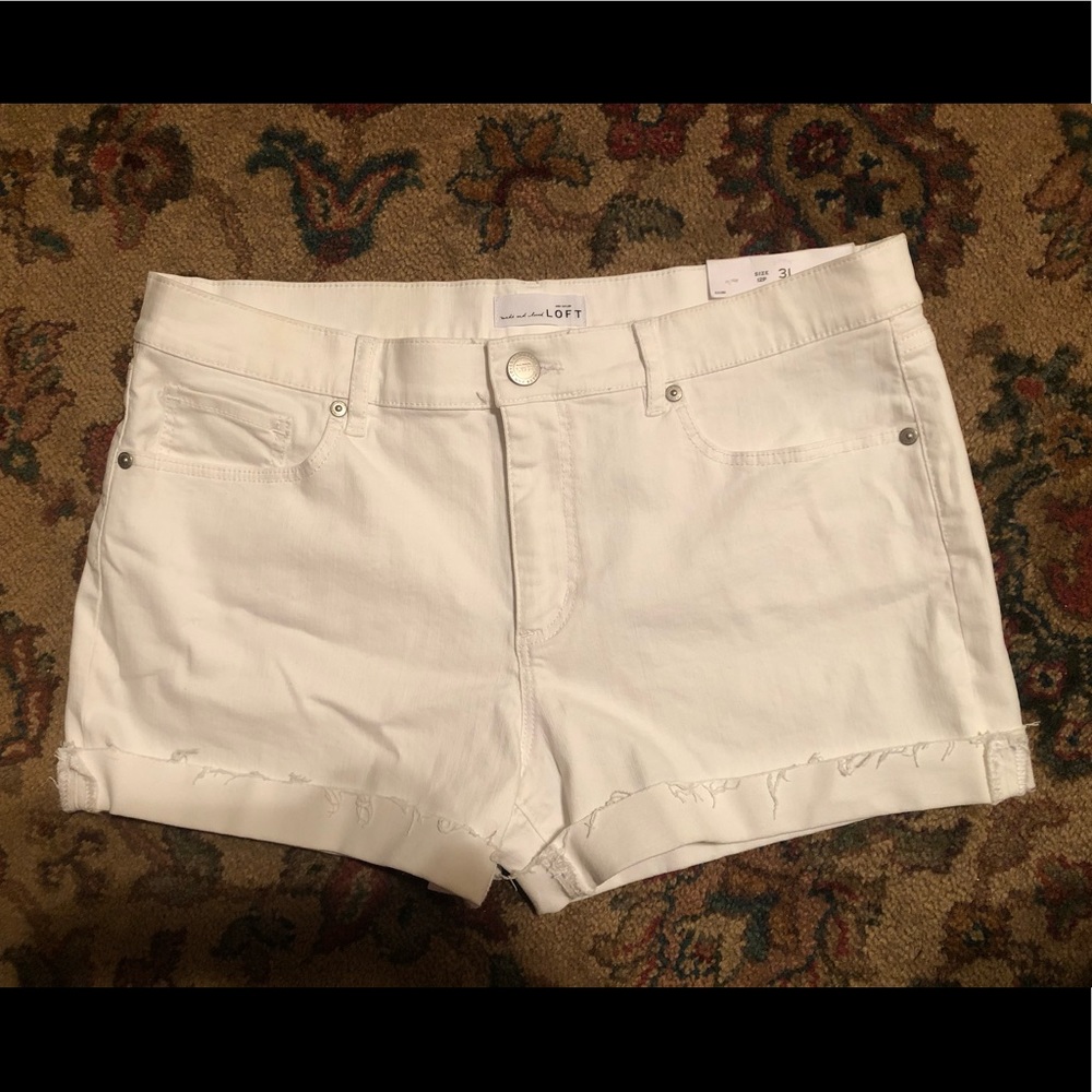 BRAND NEW WHITE DENIM SHORTS - Picture 4 of 4